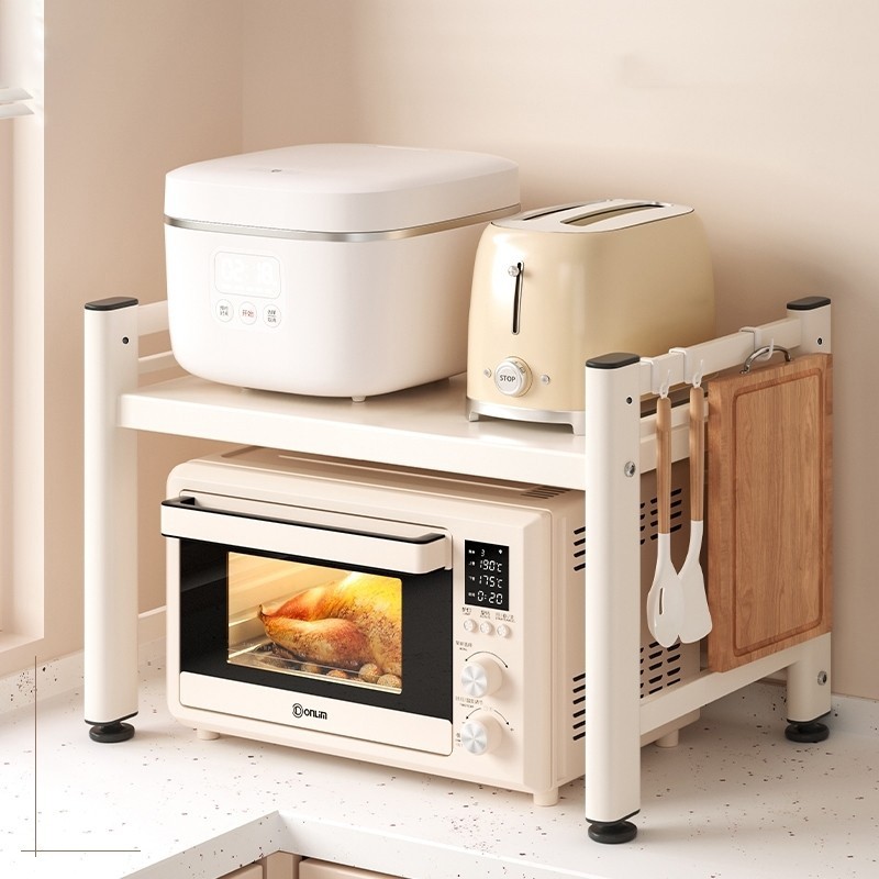 厨房微波炉架置物架多功能多层架子烤箱收纳架家用台面支架双层