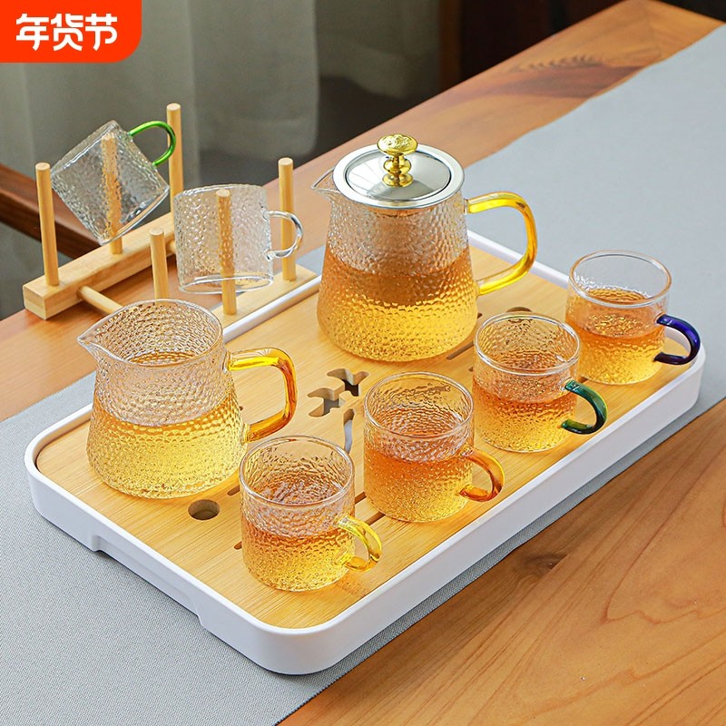 玻璃套装家用客厅办公泡茶耐高温功夫茶杯茶壶过滤泡茶器喝茶