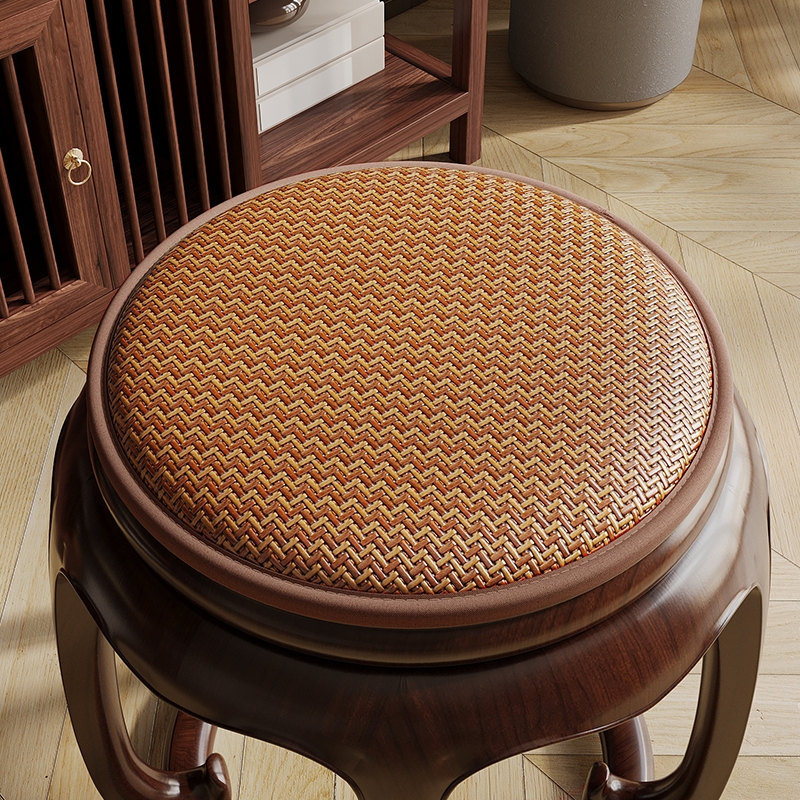 竹珺夏季清爽透气圆形坐垫