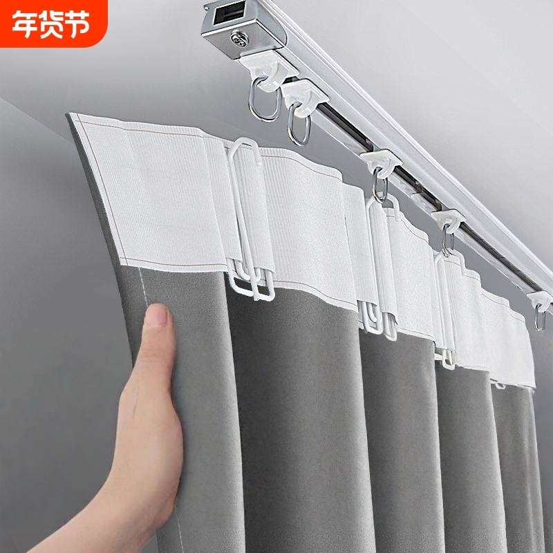 强遮光窗帘挂钩款遮阳布卧室遮挡帘2025隔热客厅隔音双层阳台高级