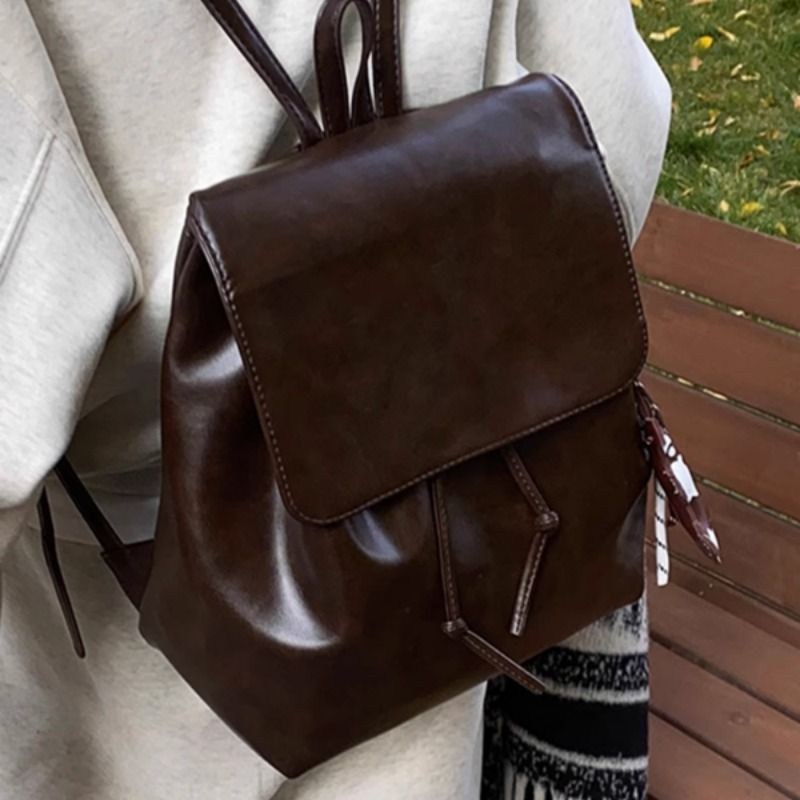 双肩包女大容量2025新款休闲复古手提学生书包高级感时尚旅游背包