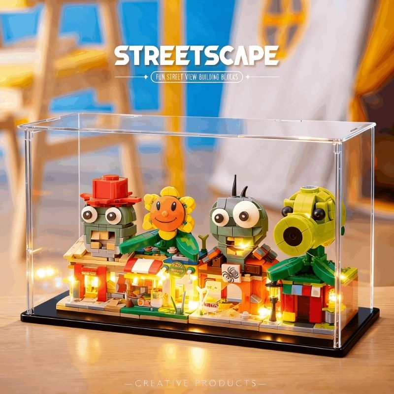 植物大战僵尸街景兼容乐高积木儿童益智拼装摆件玩具男女孩子礼物
