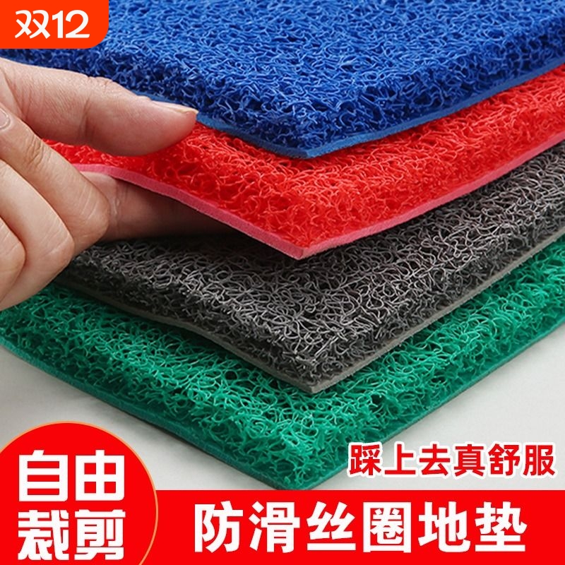 除尘客厅入户门口脚垫地垫门厅塑料丝圈门垫地毯室外家用防滑垫子
