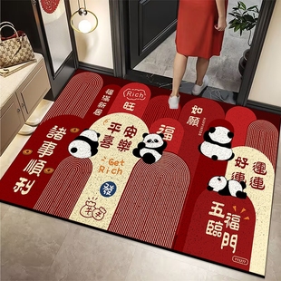 入户门地垫丝圈家用进门垫防滑脚垫大门口可裁剪地毯新年不卡门