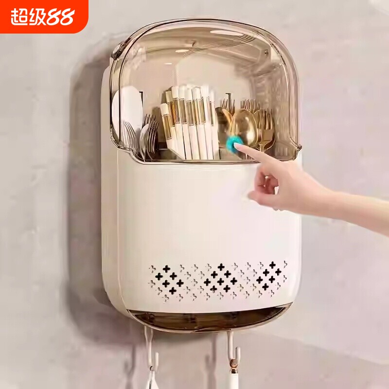 筷子筒筷笼厨房免打孔多功能置物图片