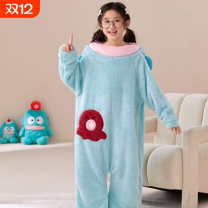 丑鱼睡衣升级版加绒加厚面料