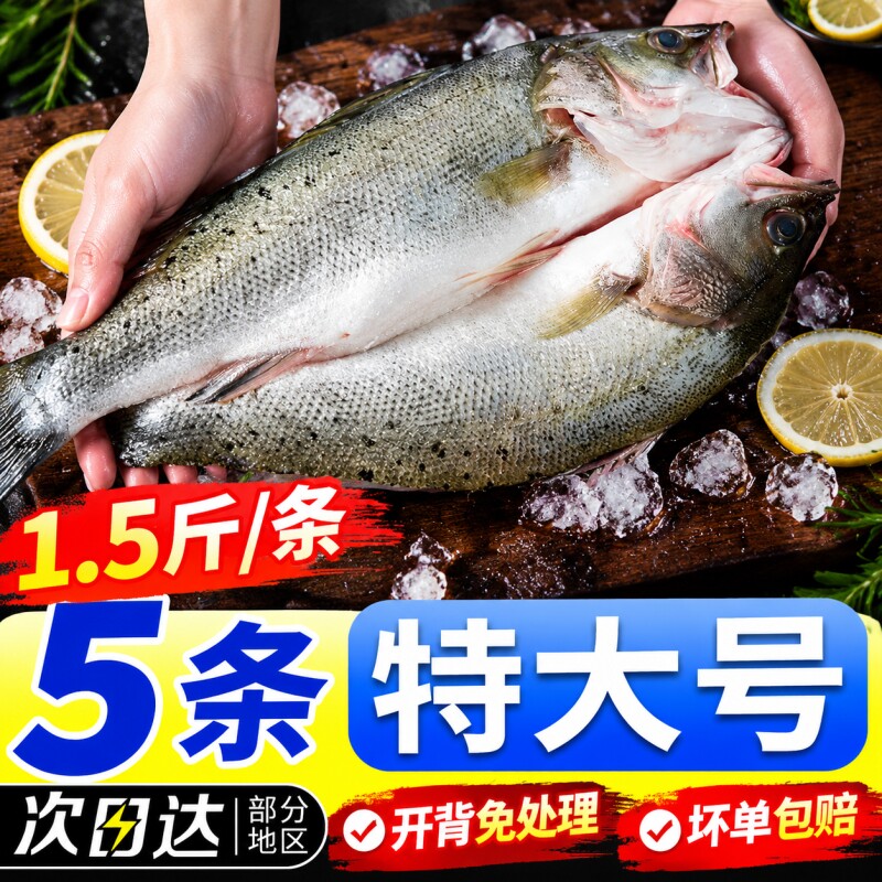 海鲈鱼冷冻整条鱼|超2000次加购图片