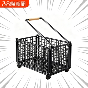 收纳箱带滑轮移动储物箱书箱大容量超大玩具收纳筐书本整理箱拉杆