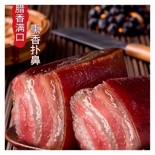 农家自制烟熏五花腊肉腊味