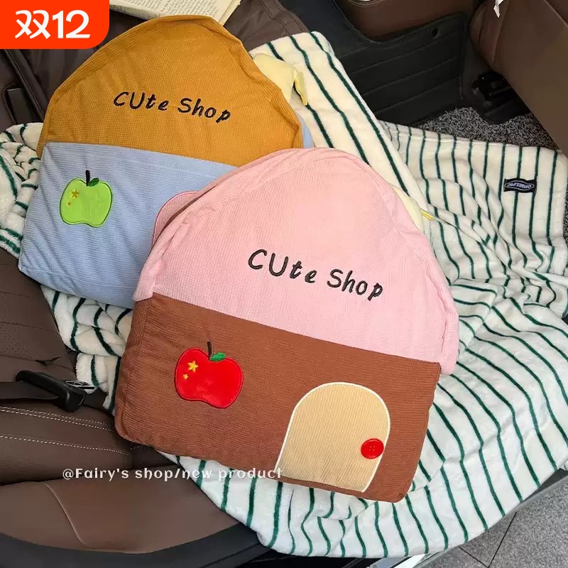 两用车载抱枕被二合一午睡抱枕汽车车内小毯子四季通用可折叠枕头