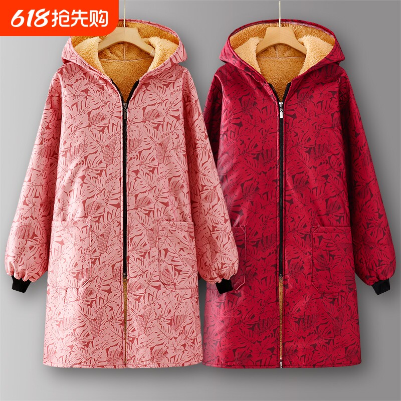 新款防水防油罩衣冬季加绒加厚保暖围裙厨房秋冬工作服女正穿单层