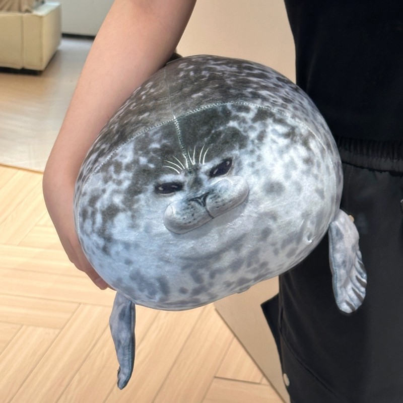 海洋馆仿真海豹玩偶公仔女孩陪睡毛绒玩具抱枕布娃娃女生生日礼物