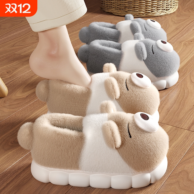 女士厚底防滑棉拖鞋|千人加购