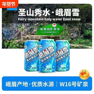 四川乐山特产峨眉雪荔枝饮料330ml*6罐汽水夏季碳酸饮料童年气泡