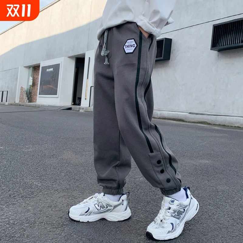 男童裤子春秋款2025新款秋装儿童运动裤长裤男童中大童加绒卫裤潮