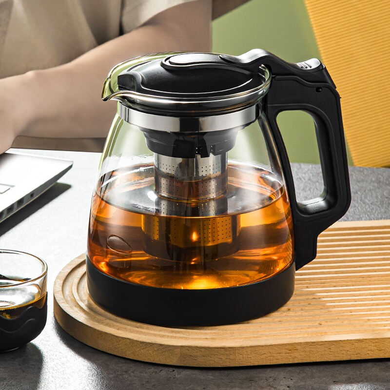 茶壶大容量玻璃泡茶壶家用功夫茶具花茶壶套装冲茶器个人茶水滤茶