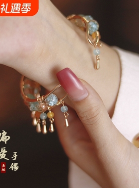 小红书古风手链敦煌飞天手镯手工异域国风流苏超仙搭配配饰偏爱镯