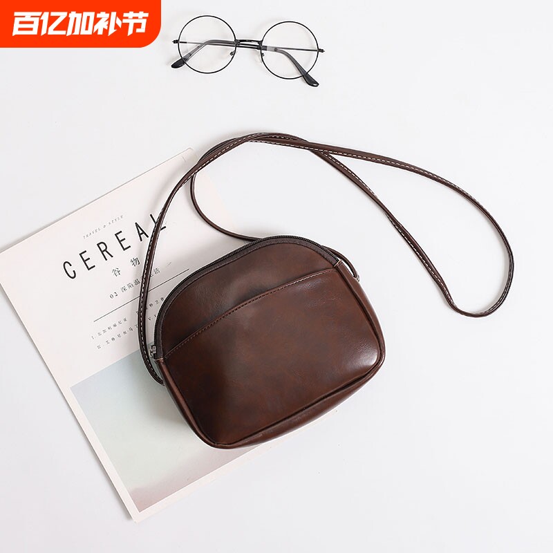 小众设计高级软皮包ins学生小包女迷你百搭单肩斜挎包包红色黑色