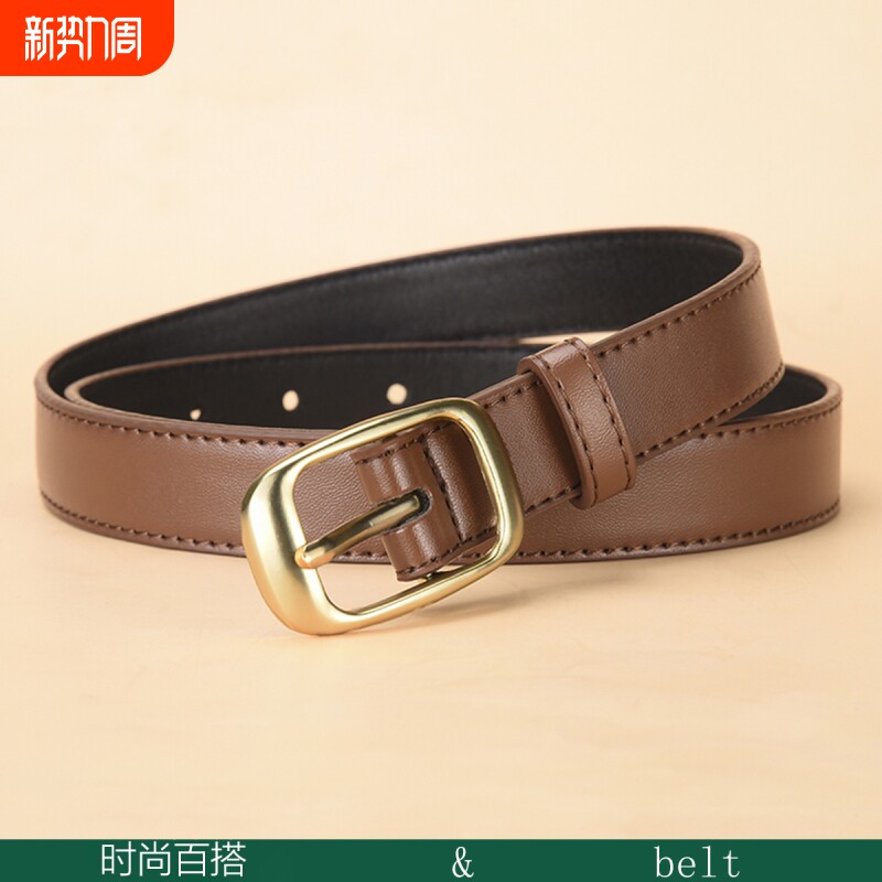 女士皮带腰带女款百搭新款针扣时尚休闲装饰牛仔裤带潮流腰带ins