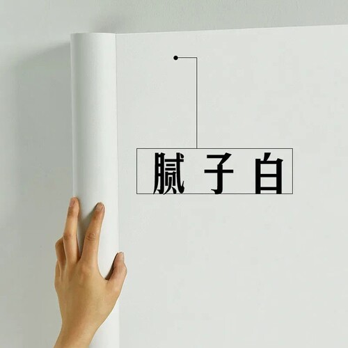 家具墙纸自粘防水防潮可擦洗卧室温馨自贴壁纸纯白色翻新宿舍贴纸 - 封面