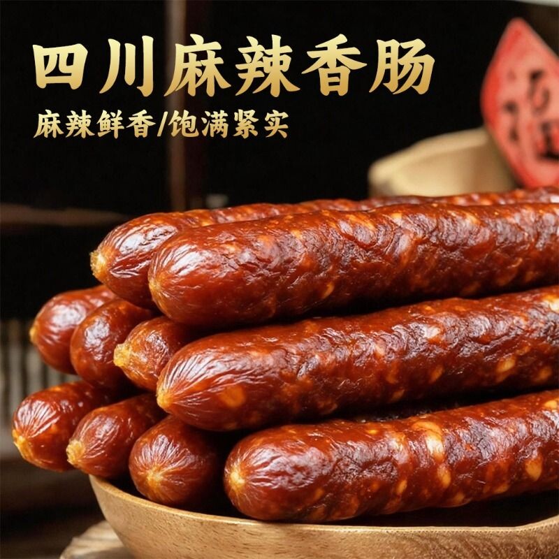 批发餐饮腊肠四川特产麻辣香肠广味香肠正宗自制风干烟熏腊肉辣肠