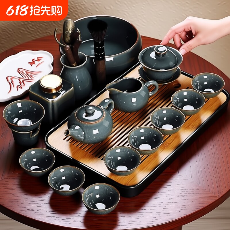茶具套装家用办公室轻奢高档陶瓷茶壶茶杯功夫茶泡茶用品2025新款