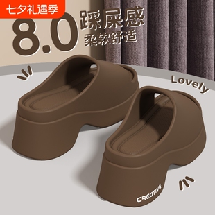 软底厚底增高女童拖鞋女夏季新款高跟防滑防水外穿eva凉拖鞋女士