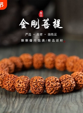 高油原籽树王小金刚菩提手串爆肉五瓣核桃佛珠盘玩男士文玩手链女