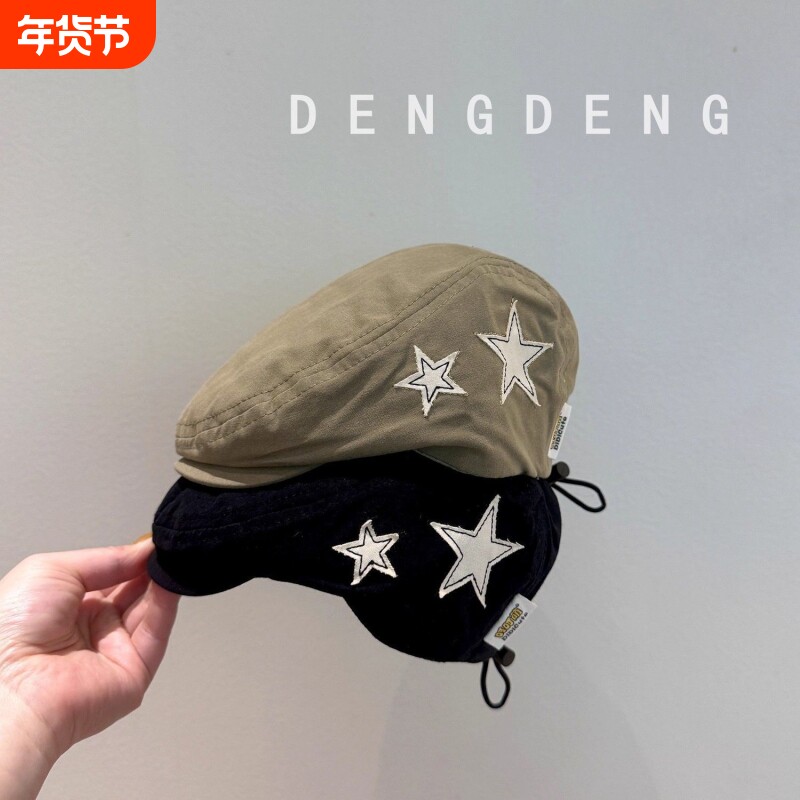 宝宝帽子春秋款贝雷帽男女宝前进帽韩系百搭潮儿童鸭舌帽2025新款