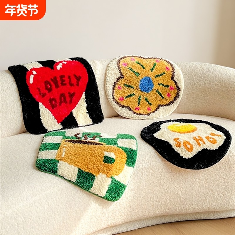 2025原创设计防滑簇绒椅垫居家摆设办公防凉久坐垫多功能植绒坐垫