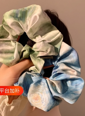 星空蓝大肠发圈新中式发饰