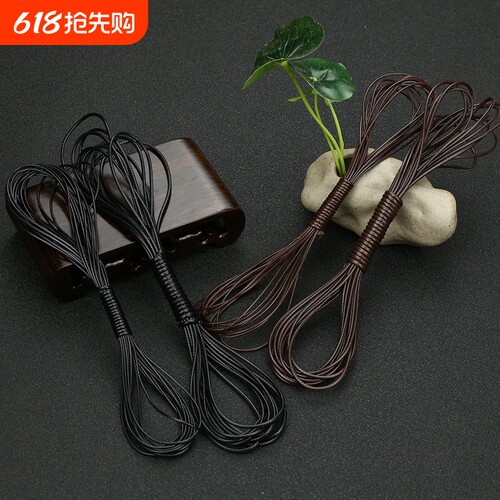 韩国油蜡绳黑色手工diy吊坠皮绳