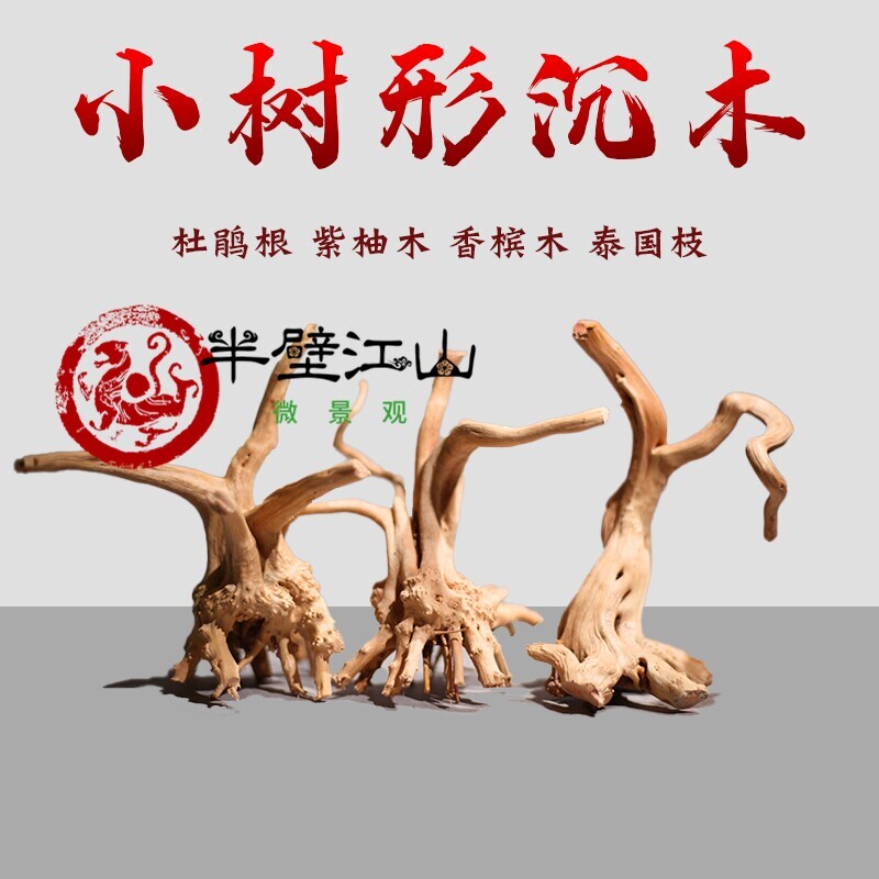 天然杜鹃根栖根紫柚木沉木鱼缸水草缸树枝树根造景沉木一木成景