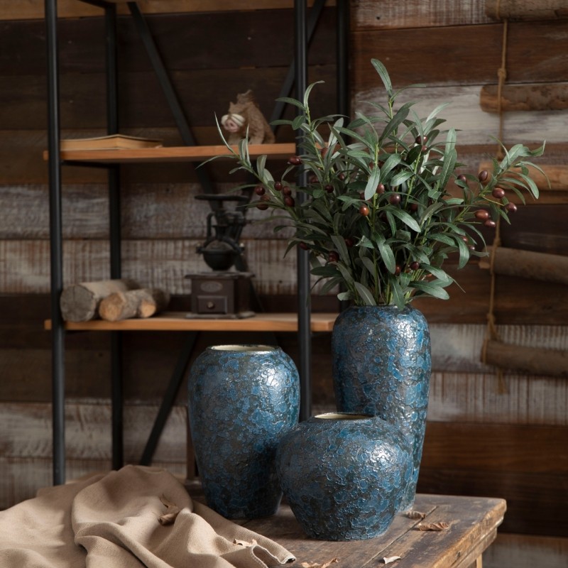 景德镇复古怀旧陶瓷花瓶高级感轻奢花器家居客厅玄关书房装饰摆件