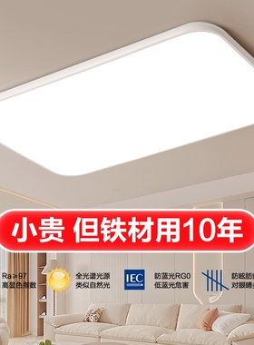 大厅主灯2025新款led客厅吸顶灯长方形家用全光谱卧室超薄家居