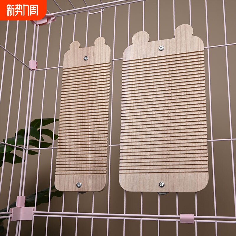 猫笼兔子用实木猫抓板桐木磨爪发泄蹭毛猫咪玩具耐用耐磨不易掉屑