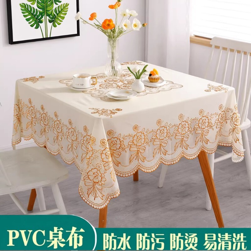 正方形桌布防水防烫防滑方桌布图片