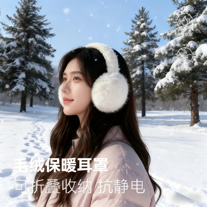 保暖耳罩女冬可爱耳捂子防冻耳朵套毛绒耳包学生折叠耳帽防寒防风