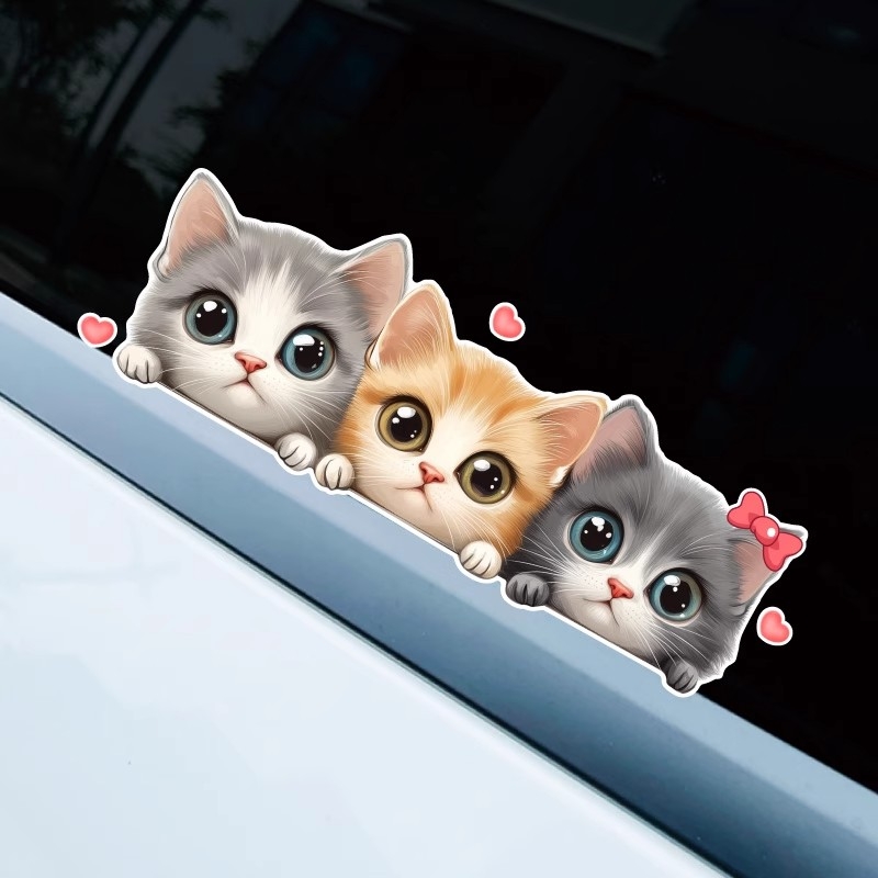 卡通汽车贴纸划痕遮挡遮盖贴画车身车窗贴可爱个性电动车装饰车贴