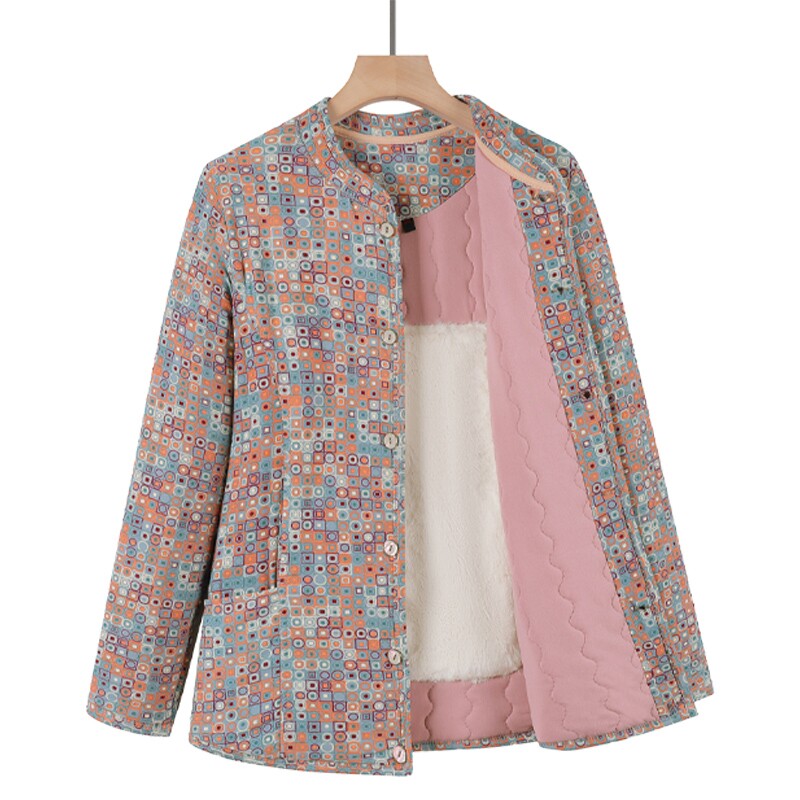 妈妈秋冬装驼绒加厚棉衣中老年人女棉袄保暖内胆奶奶短外套棉服