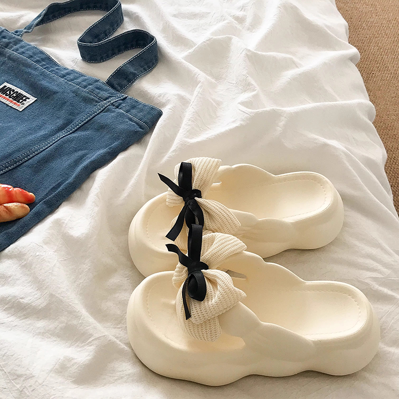 甜美仙女风厚底增高沙滩人字拖女2025夏季新款百搭配裙子防滑凉拖