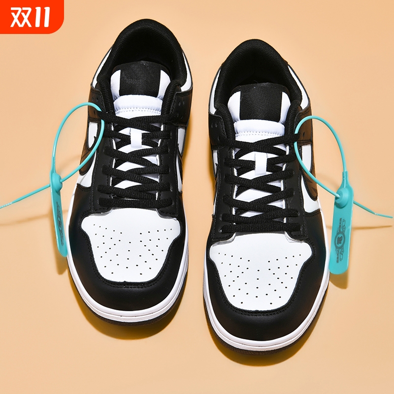 dun.k黑白熊猫aj1低帮运动板鞋男中大儿童情侣款复古休闲学生板鞋