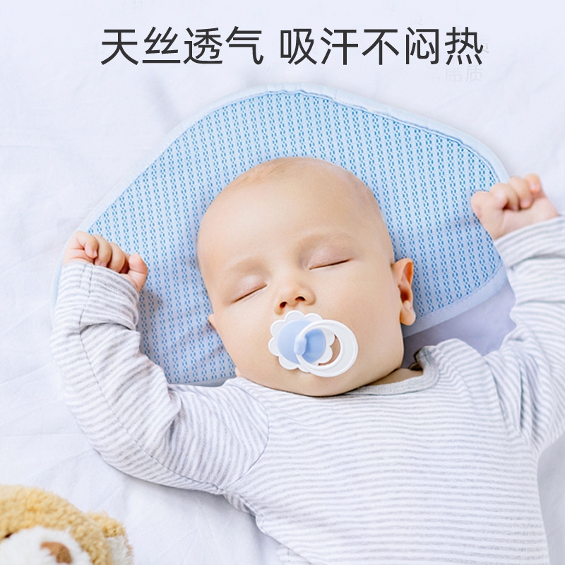 云片枕头婴儿0到6个月1岁新生透气吸汗宝宝定型枕巾非纯棉四季夏