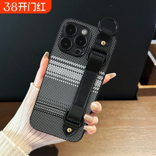 适用华为nova15手机壳16腕带14pro凯夫拉纹10pro碳纤维纹13/12支架11男女10se商务13Ultra防摔保护套时尚创意