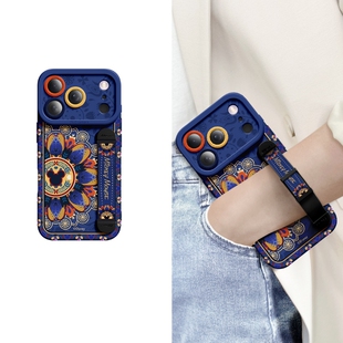 适用苹果17promax手机壳iPhone17新款16高级硅胶敦煌米奇头15超好看腕带支架14独特11情侣13镜头全包防摔外壳