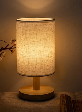 台灯简约现代ins少女暖光卧室床头小夜灯茶室客厅手工睡眠书房