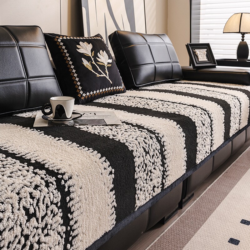 沙发垫子四季通用2025新款轻奢高端防滑毛绒坐垫沙发套罩盖布固定