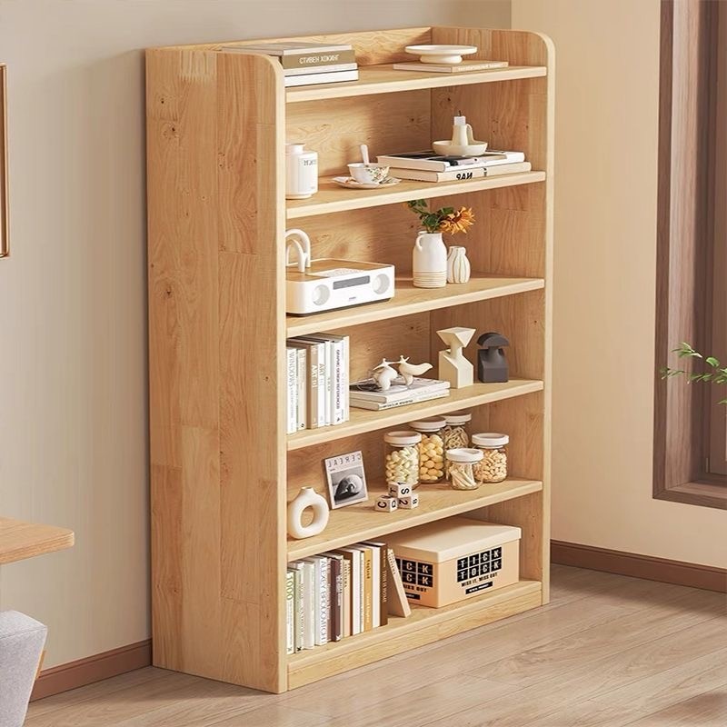 实木书柜书桌旁小柜子家用落地防尘窄柜客厅置物矮柜靠墙书架收纳