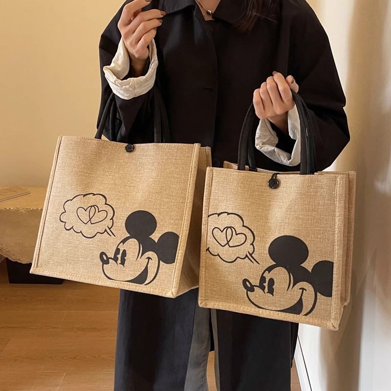 麻布包女手提包2025新款大容量