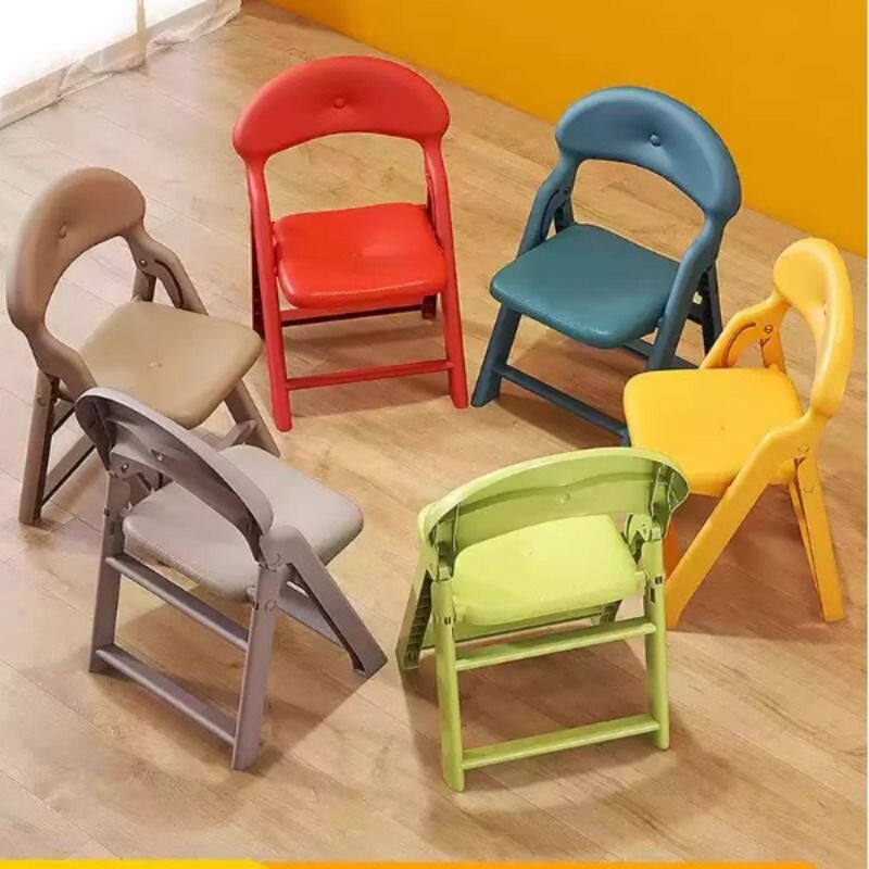 折叠靠背椅塑料小凳子加厚家用椅子客厅矮凳儿童小板凳结实浴室
